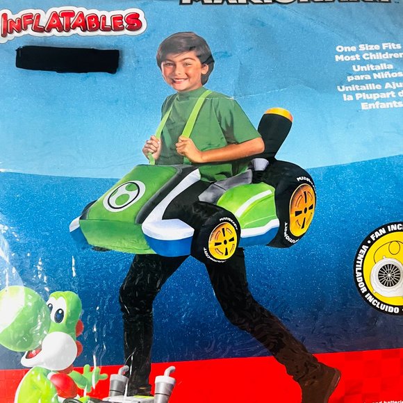 Nintendo Costumes Mariokart Yoshi Inflatable Costume With Luigi